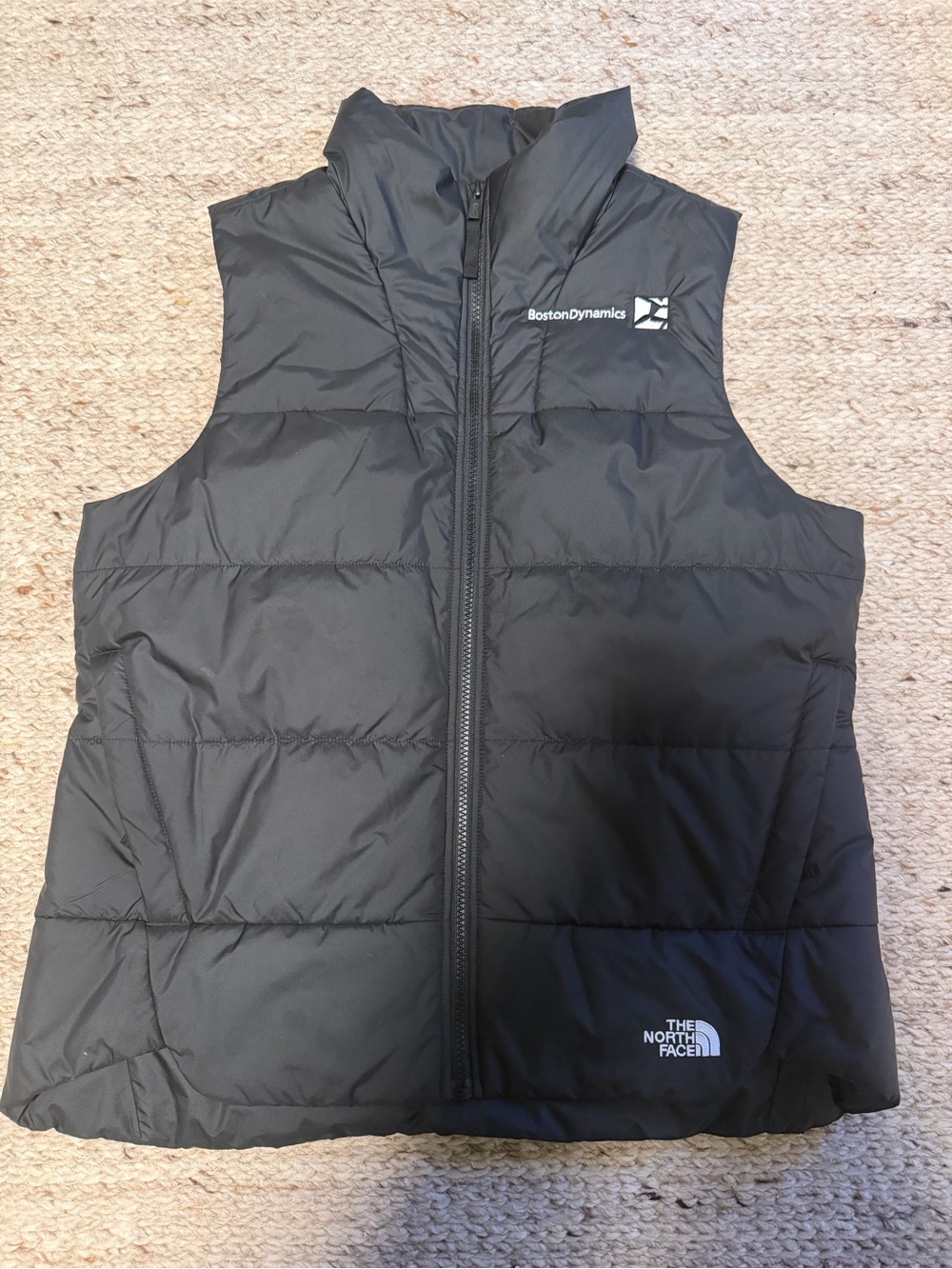 The North Face Black Puffer Vest with Boston Dynamics Logo